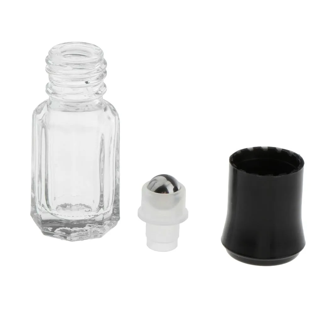 10Pieces 3ml Refillable Glass Bottles For Perfume Essential Oil Clear