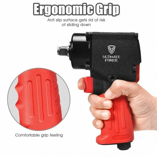 1/2" Mini Air Impact Wrench Pneumatic Driver with Hammers