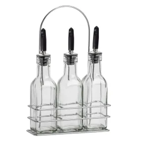 170ml Olive Oil Pourer Glass Bottles with Stand - By Argon Tableware