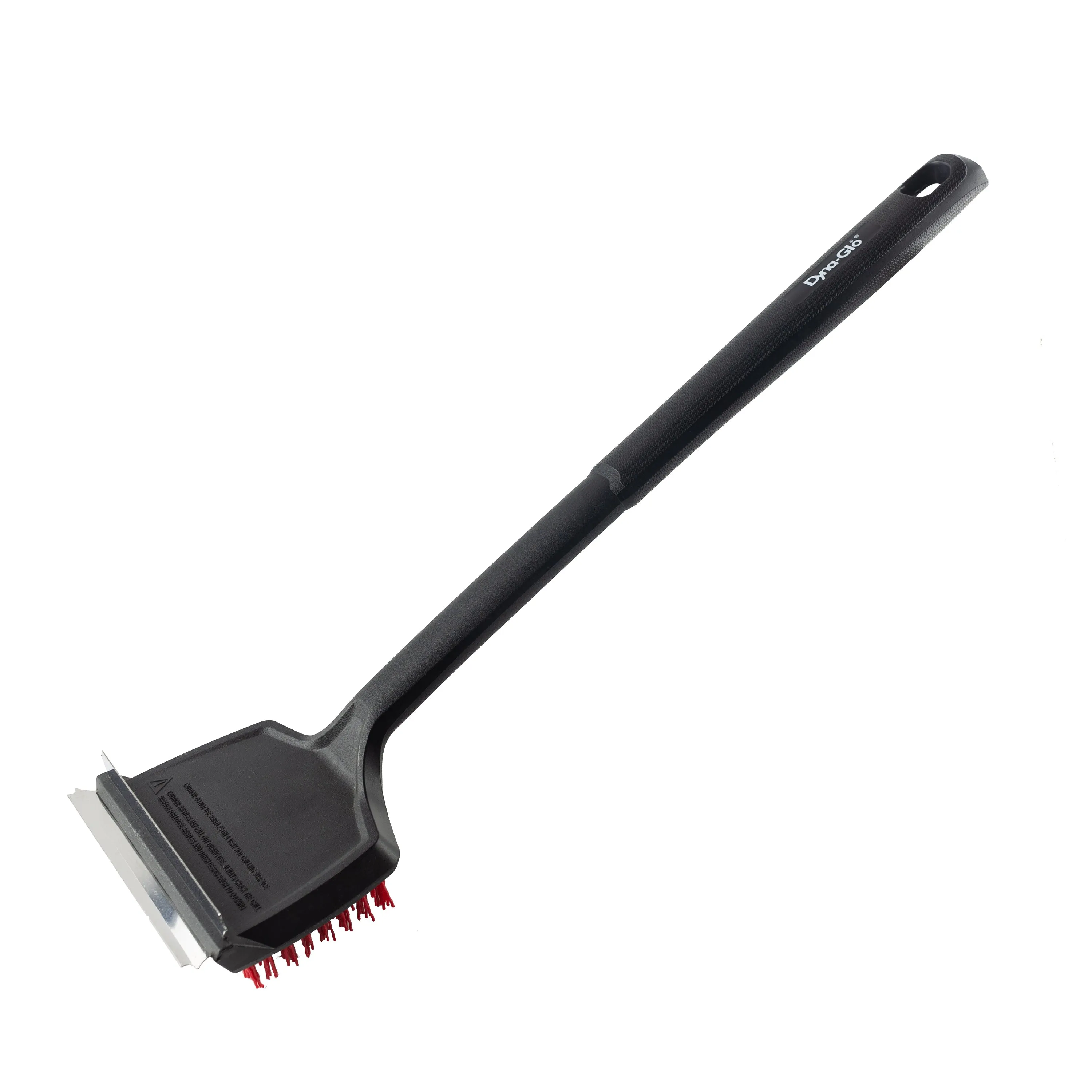 18" Flat Top Grill Brush w. Nylon Bristles and Stainless Steel Scraper