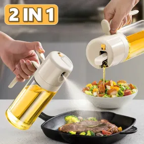 2 In 1 Oil Sprayer Bottle, BBQ Cooking Oil Dispenser