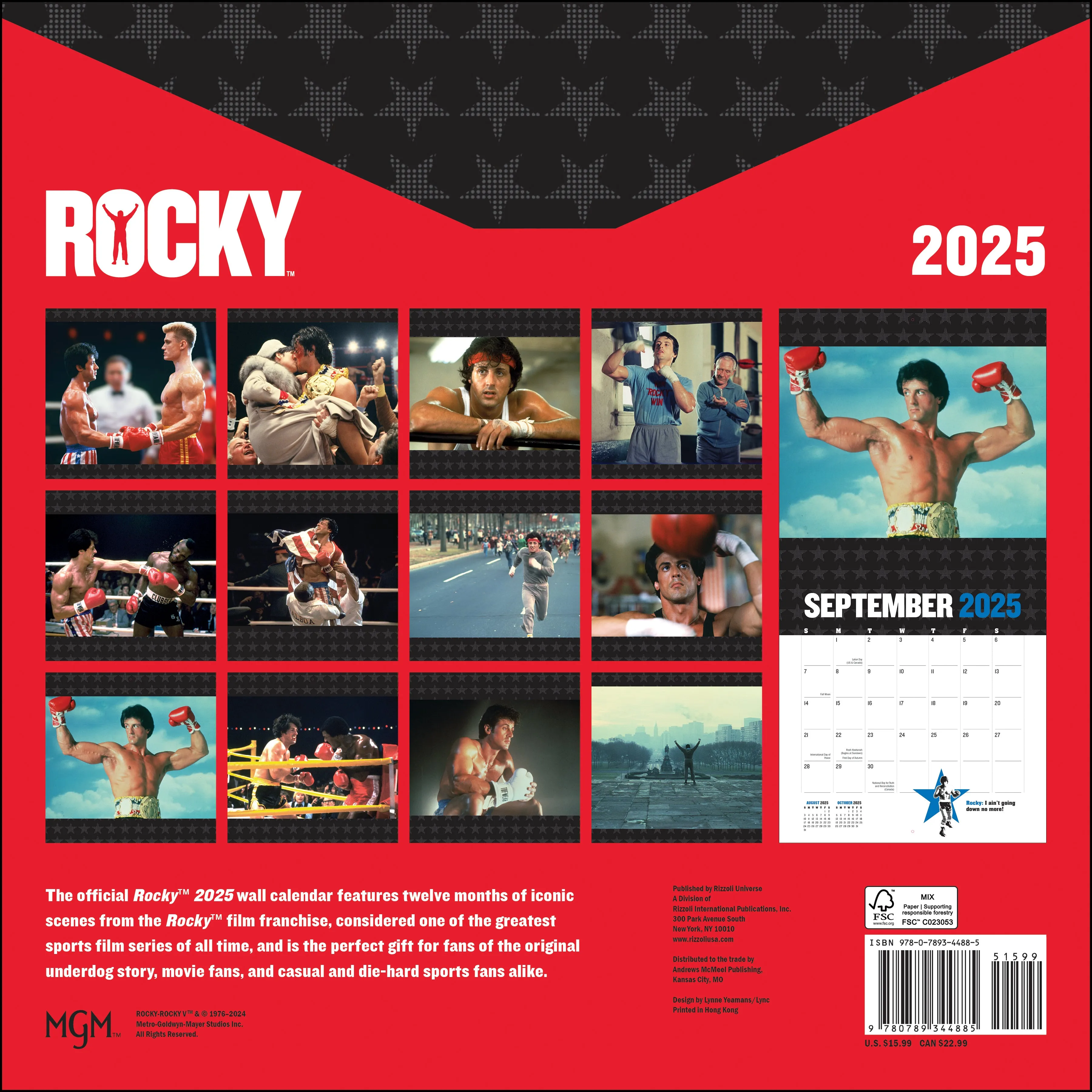 2025 Rocky Wall Calendar