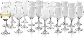 24 Premium Wine Glasses 14 Ounce - Clear Classic Wine Glass with Stem