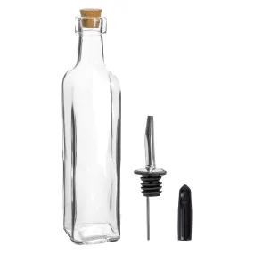 250ml Olive Oil Pourer Glass Bottle with Cork Lid - By Argon Tableware