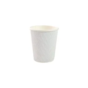 250ml Ripple Paper Coffee Cup White 5pack