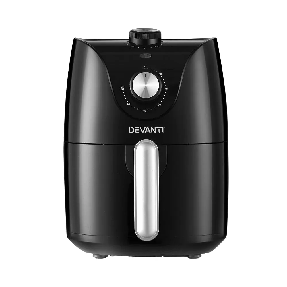 2.5L Non-Stick Air Fryer with Timer & Safety - Devanti