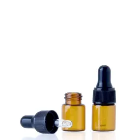 2ml Amber Glass Dropper Bottles (Pk 5)