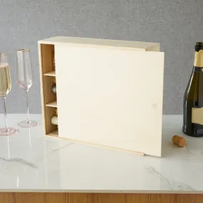 3-Bottle Wood Wine Box