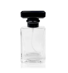 30ml Clear Glass Spray Bottle with Black Lid