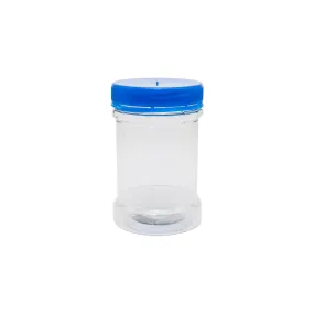 375ml PET Plastic Storage Jar Round with Blue Lid