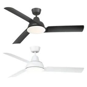 52" (1300mm) Airventure AC Ceiling Fan with CCT LED Light in Black or White