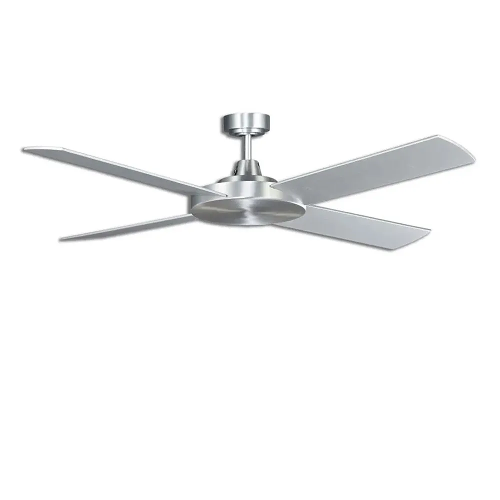 52" Razor AC Ceiling Fan Brushed Aluminium, Matt Black MRF134 Martec Lighting