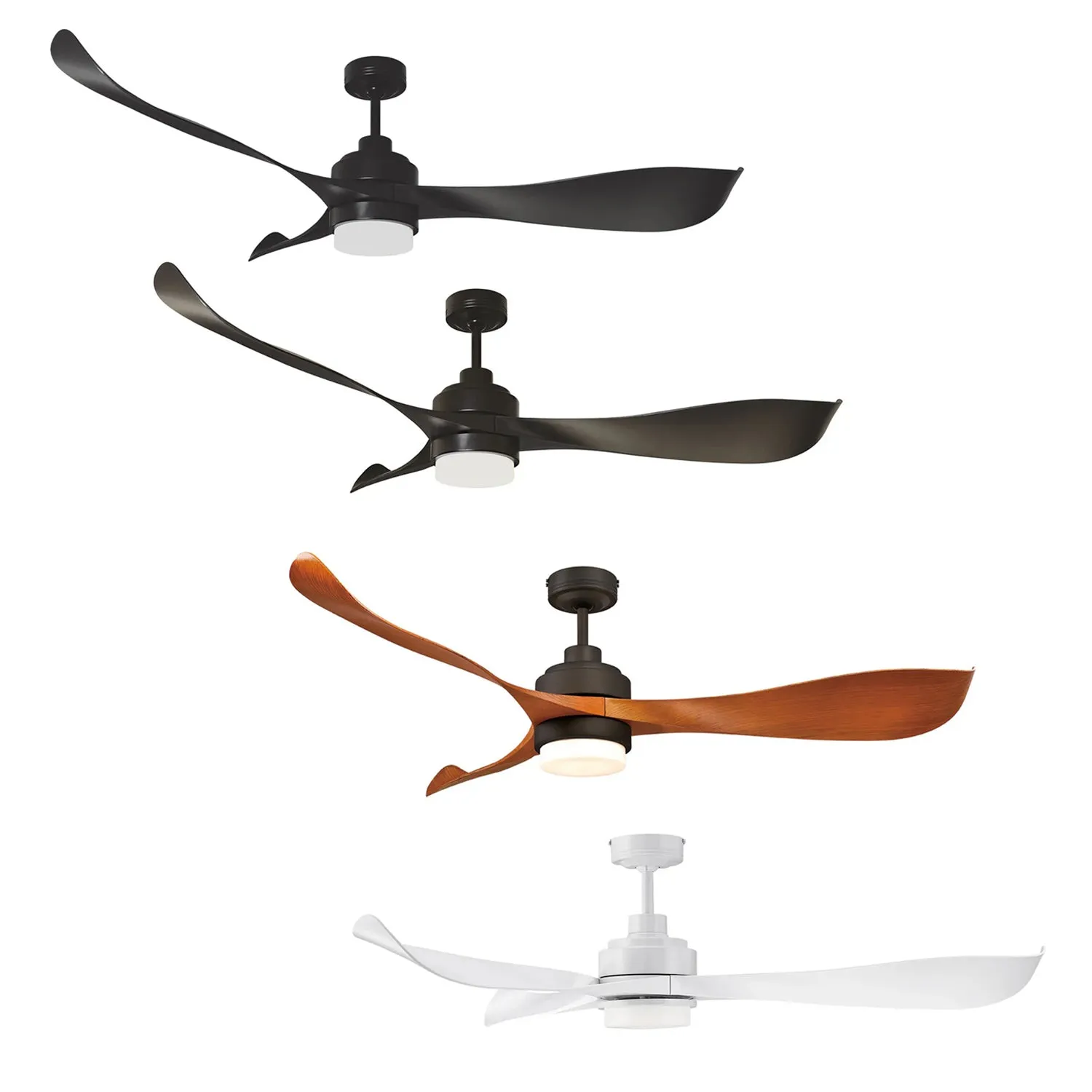 56" Eagle DC Ceiling Fan Black/White/Chrome/Graphite/Bronze FC368143 Mercator Lighting