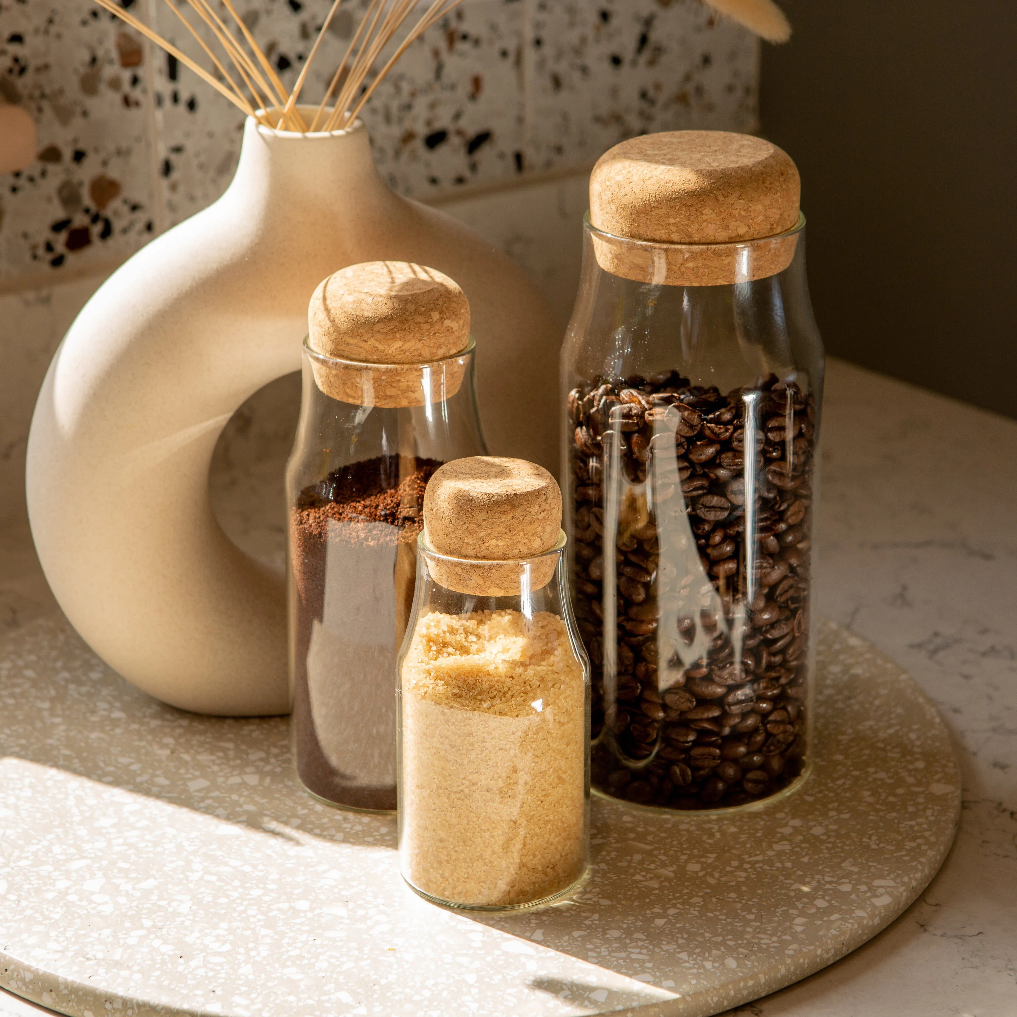 720ml Glass Storage Bottle with Cork Lid - By Argon Tableware