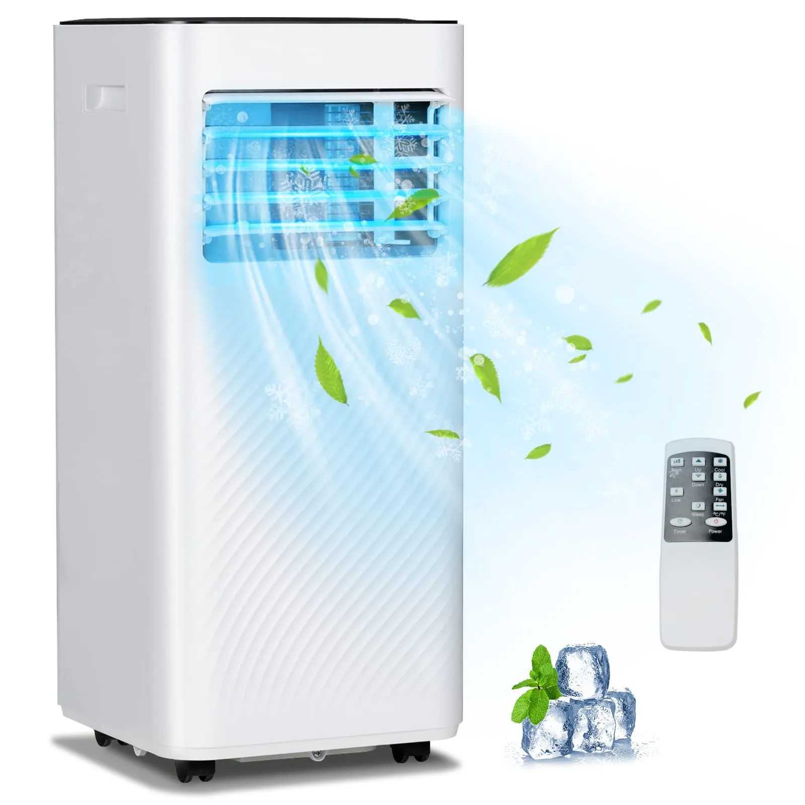 8000 BTU Portable Air Conditioner, 3 in 1 AC Cooling Unit with Remote Control, Dehumidifier, Sleep Mode