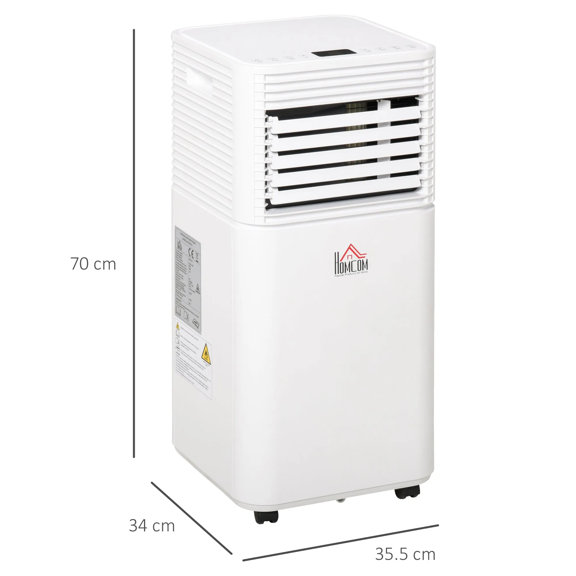 A Rated 7,000 BTU Portable Air Conditioner With Remote & 24 Hour Timer by Homcom