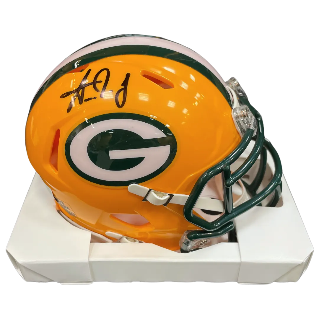 Aaron Jones Autographed Green Bay Packers Speed Mini Helmet