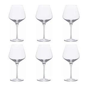 Aderia J-6038 Wine Glass, Clear, 22.0 fl oz (640 ml), Burgundy, Anero Crystal Glass, 6 Guests