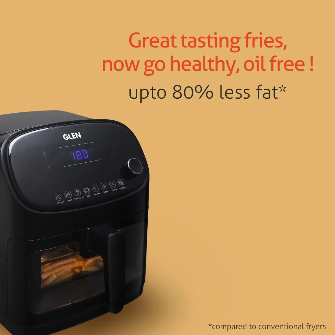 Air Fryer, 5.5 Litre Digital Controls, 8 Pre Set Menu Timer, Temperature Control, 1350W -Black (3047 BL)