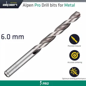 ALPEN ALPEN PRO 6.0MM HSS DRILL DIN 338 RN 135 WITH SPLIT POINT BULK ALP954006