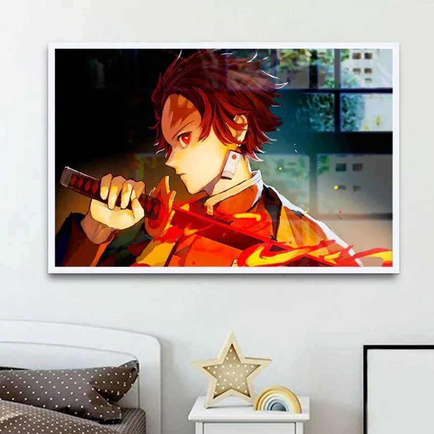 Artistic Demon Slayer Characters Canvas Wall Painting