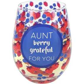 Aunt 18 oz Stemless Wine Glass