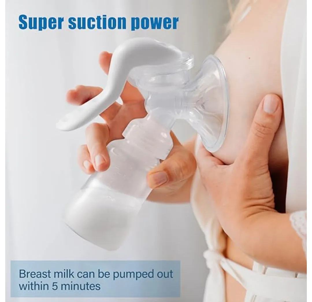 Babymoon Breast Pump | Breastfeeding Food Grade BPA, Portable Milk Collector | Milk Storage Bottle