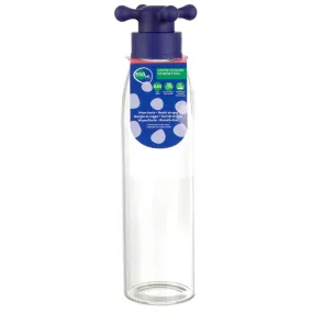 Benetton Water Bottle Borosilicate Glass Tap Handle Top 550ml