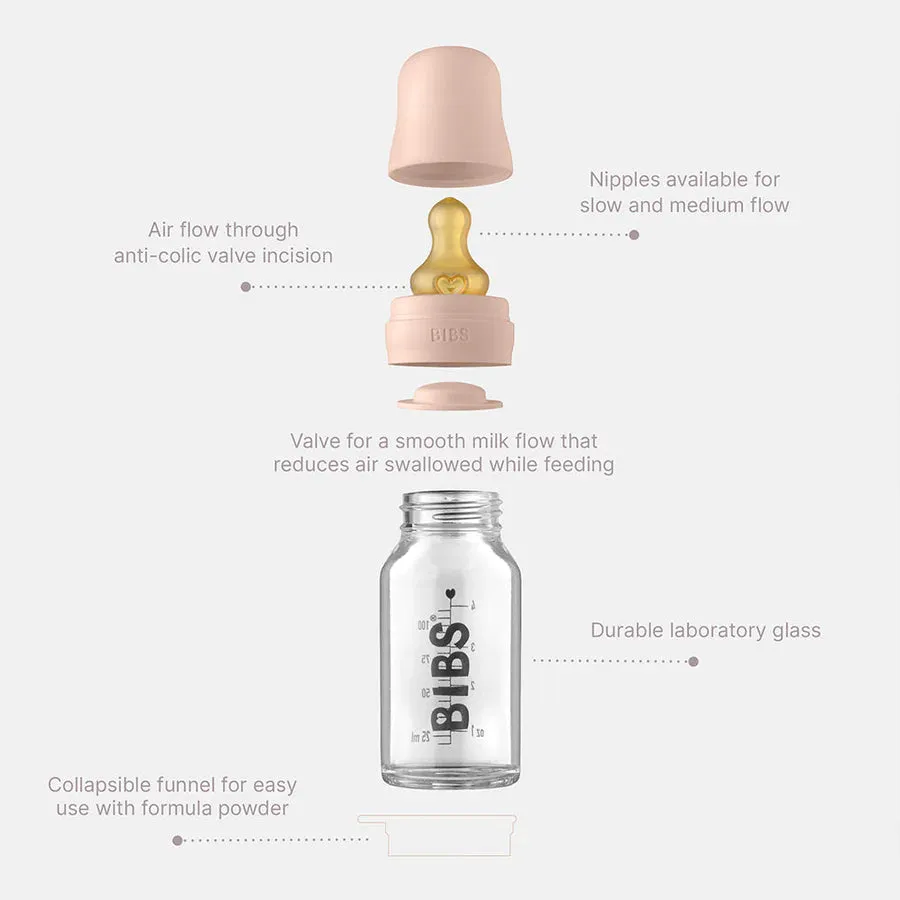 BIBS Baby Glass Bottle Complete Set (110 ml)