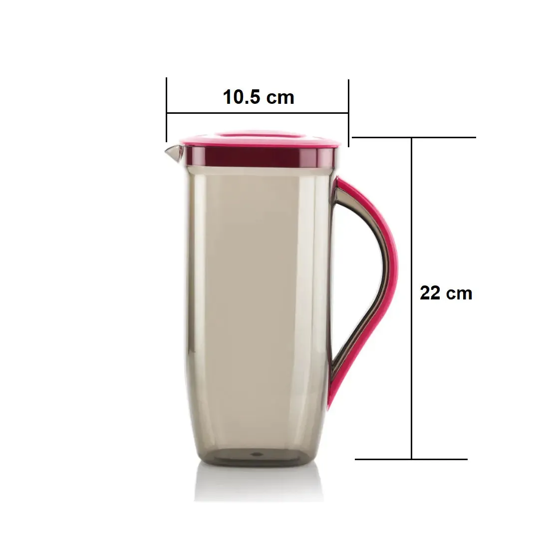 Bondr Jug With Glass Set of 6 - Pink BPA-Free Drinkware for Home & Restaurants