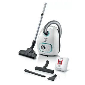 Bosch BGBS4HYGGB Serie 4 ProHygienic 600W 6kg Cylinder Vacuum Cleaner - White -29.5cm Wide