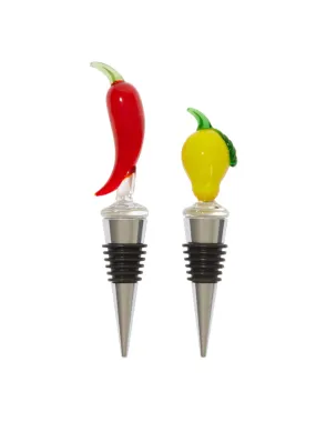 Bottle Stoppers Lemon & Chilli, set of 2