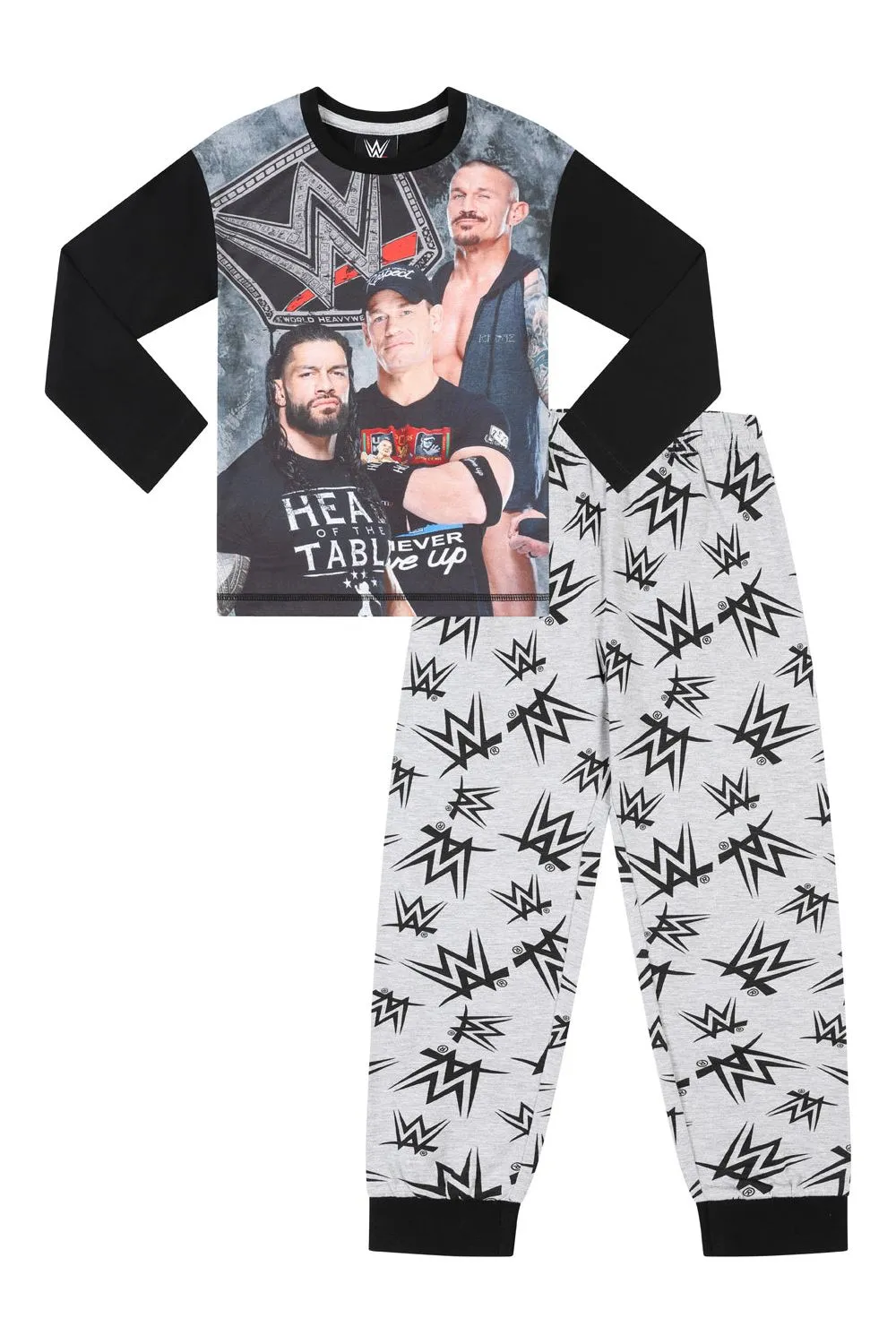 Boys WWE World Wrestling Entertainment Long Grey Pyjama Set