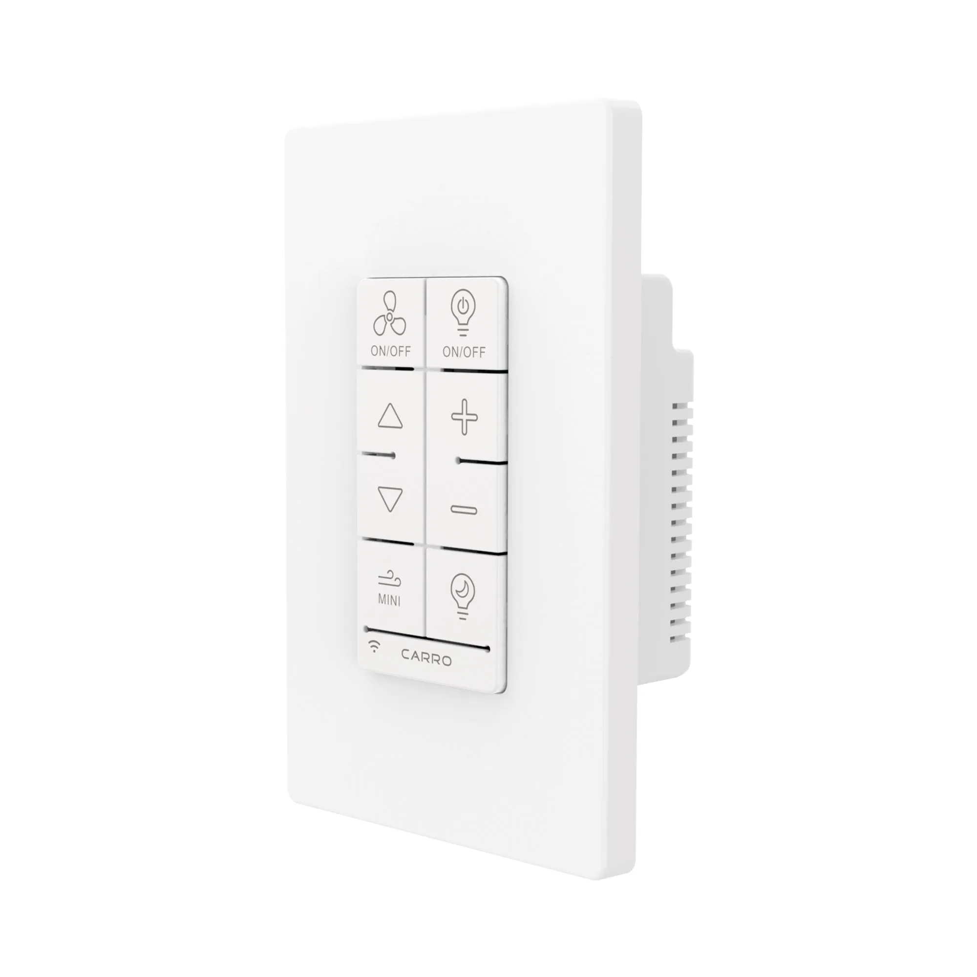 Carro Lotus Smart Ceiling Fan Control and Light Dimmer Switch Combo, WiFi Wall Switch(1-Gang)