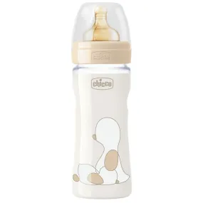 CHICCO ORIGINAL TOUCH FEEDING BOTTLE 250ML ADJUSTABLE FLOW 2M  LATEX NEUTRAL