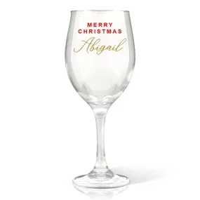 Christmas  Wine Glass