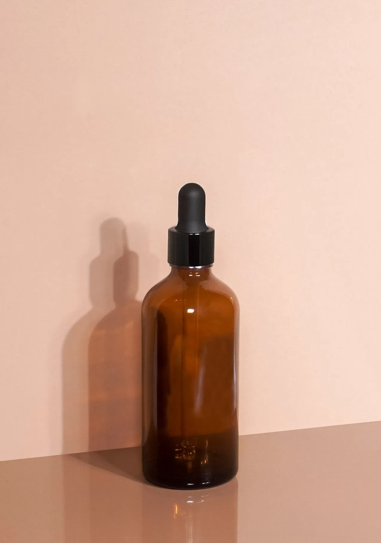 Cole Glass Bottle | Amber | Black Rubber Dropper