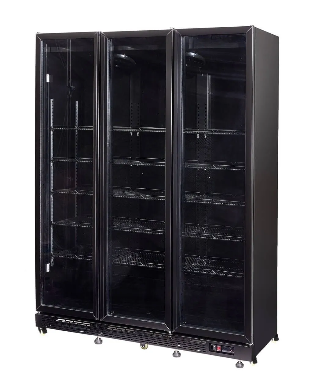 Combisteel Triple Hinged Glass Door Display Fridge Merchandiser 1200Ltr Heated Doors - 7455.1925