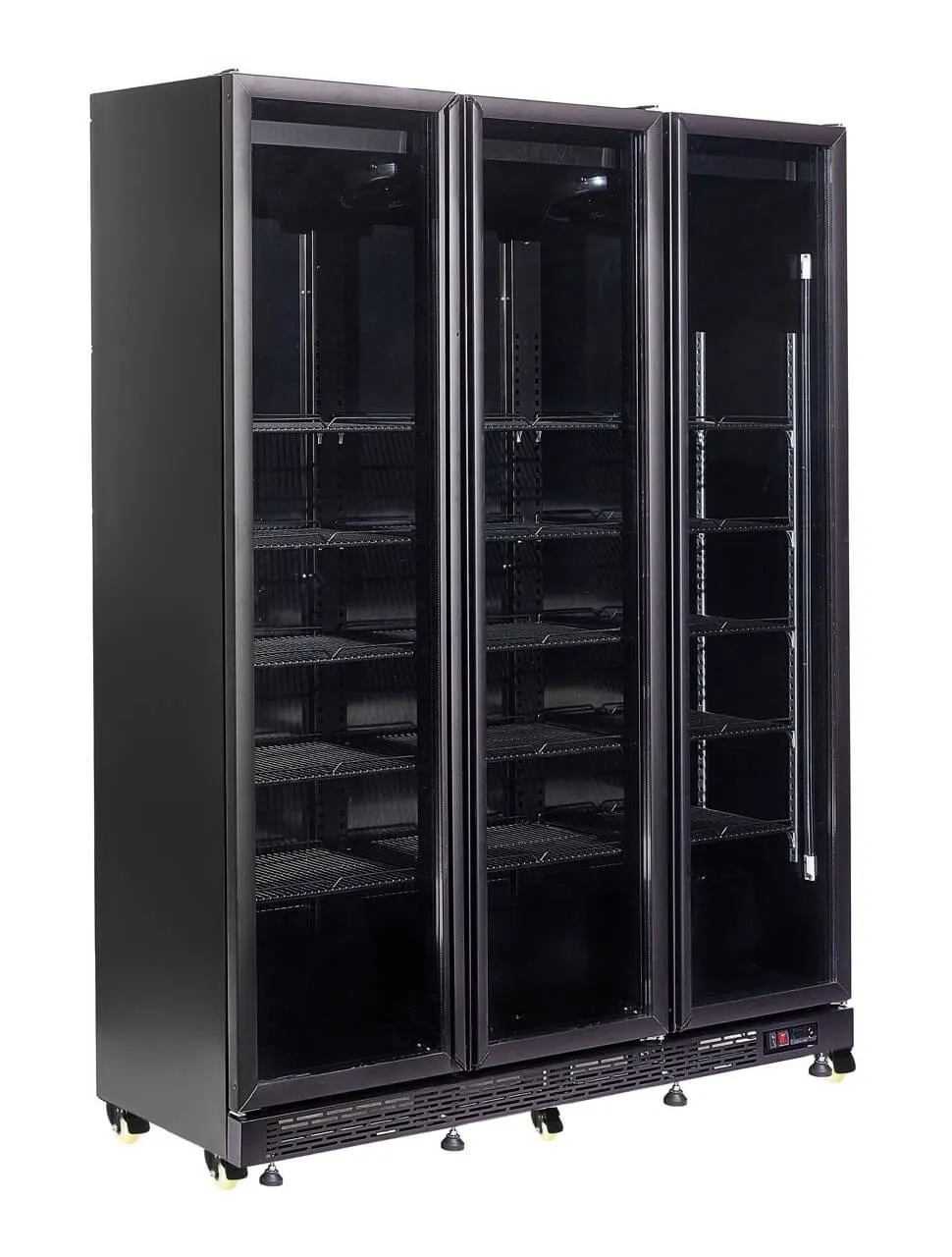 Combisteel Triple Hinged Glass Door Display Fridge Merchandiser 1200Ltr Heated Doors - 7455.1925