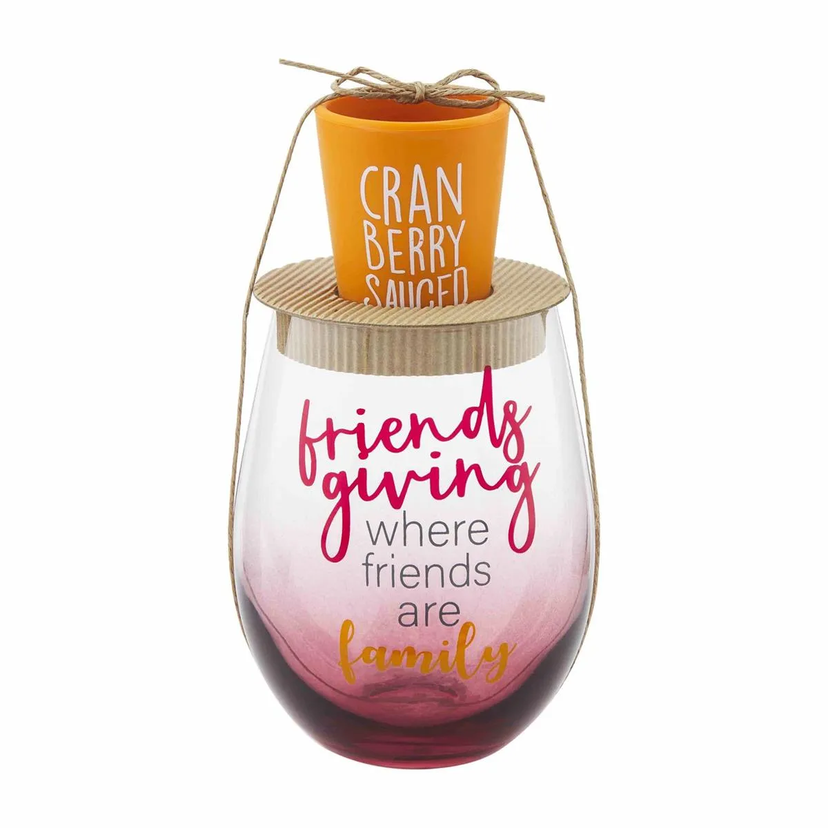 Cranberry Sauced Wine Glass Set