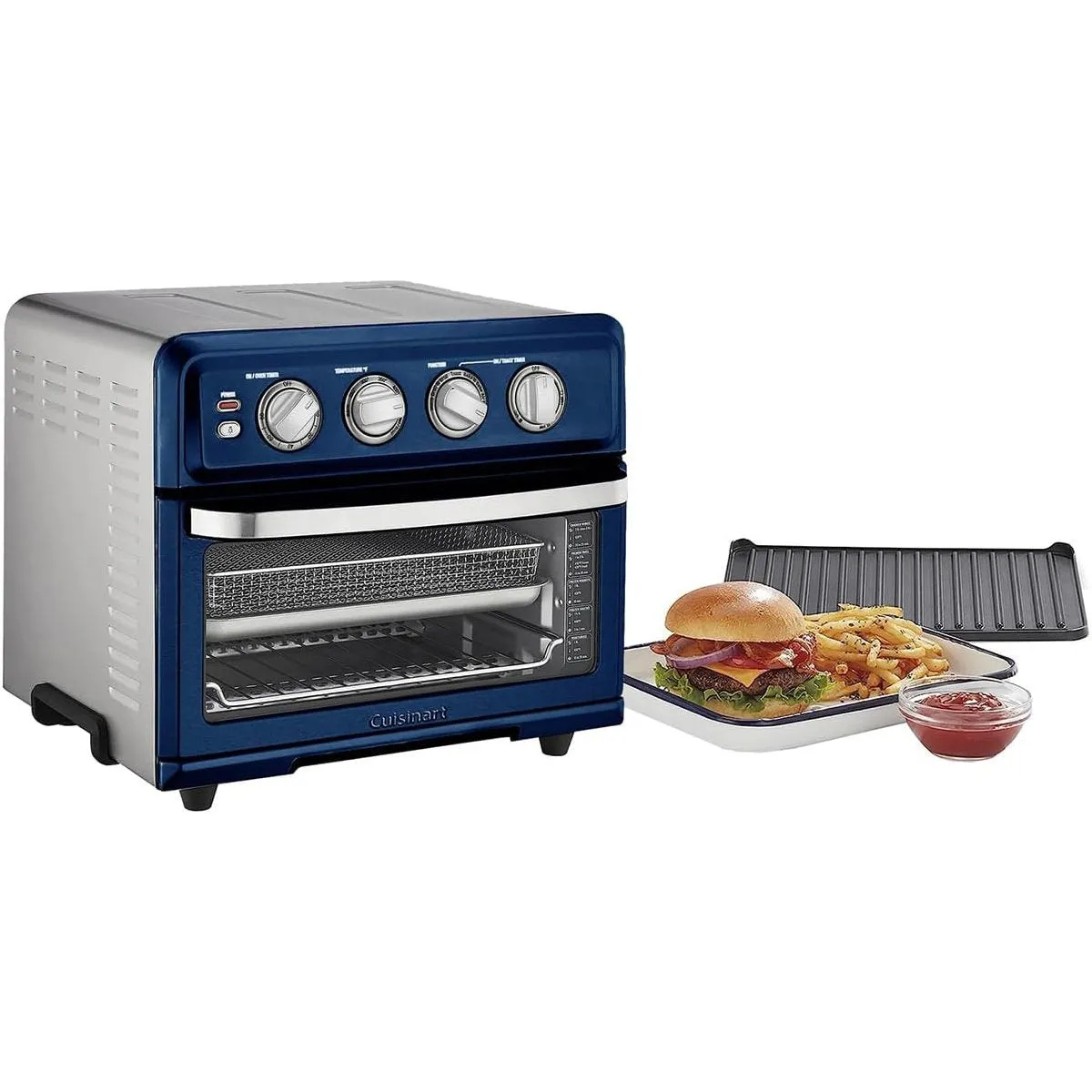 Cuisinart TOA-70 AirFryer Toaster Convection Oven with Grill, Navy Blue, (Refurbished)