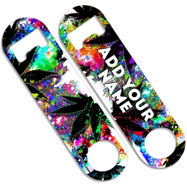 CUSTOMIZABLE Skinny Mini Bottle Opener - Colorful Stoner