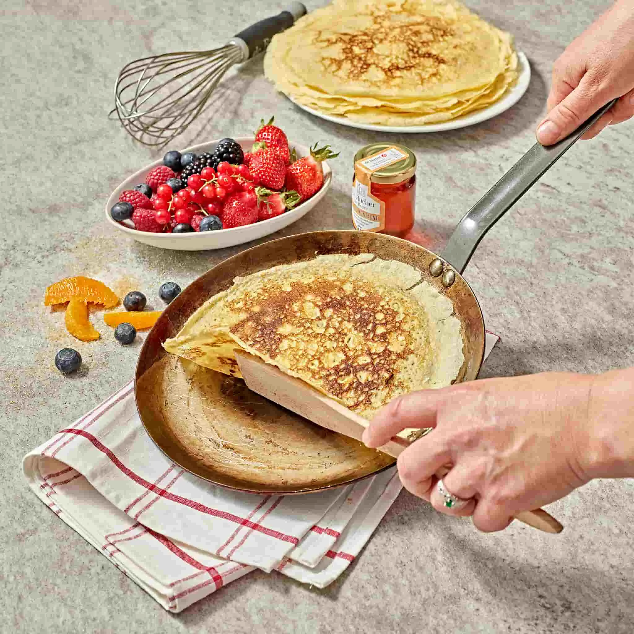 De Buyer Mineral B Crepe Pan, 30cm