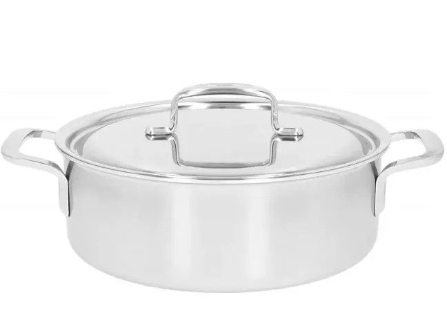 Deep Frying Pan With 2 Handles And Lid Demeyere 5-Plus 40851-381-0 - 24 Cm