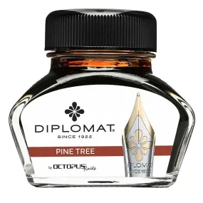 Diplomat Ink Bottle - Octopus Glass for Fountain Pen, Pine Tree, 30ml | D41001019