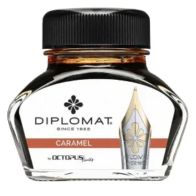 Diplomat Ink Bottle - Octopus Smooth for Fountain Pen, Caramel, 30ml | D410010238