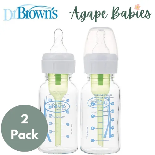 Dr Brown's 4 Oz/120 Ml Narrow Glass Options  Bottle (2-Pack)