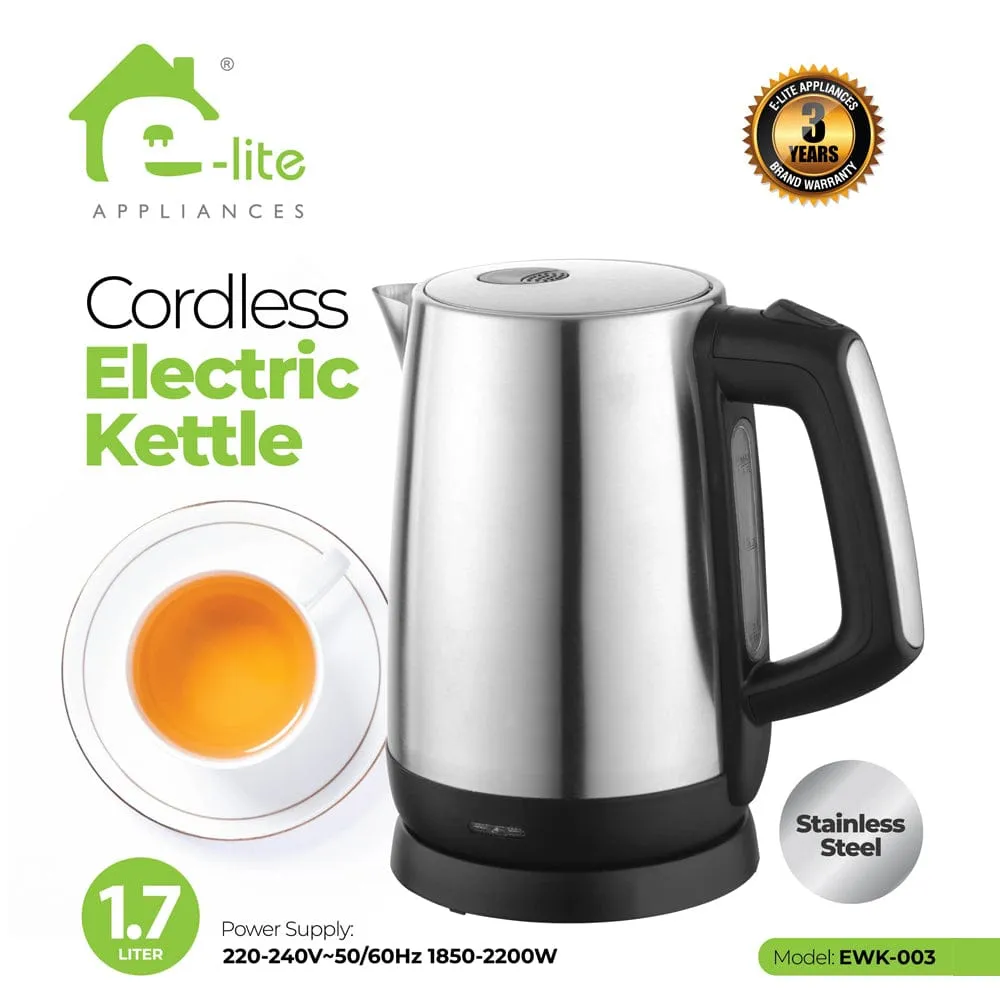 ELECTRIC KETTLE 1.7 LITER – EWK-003 - 3 YEARS WARRANTY