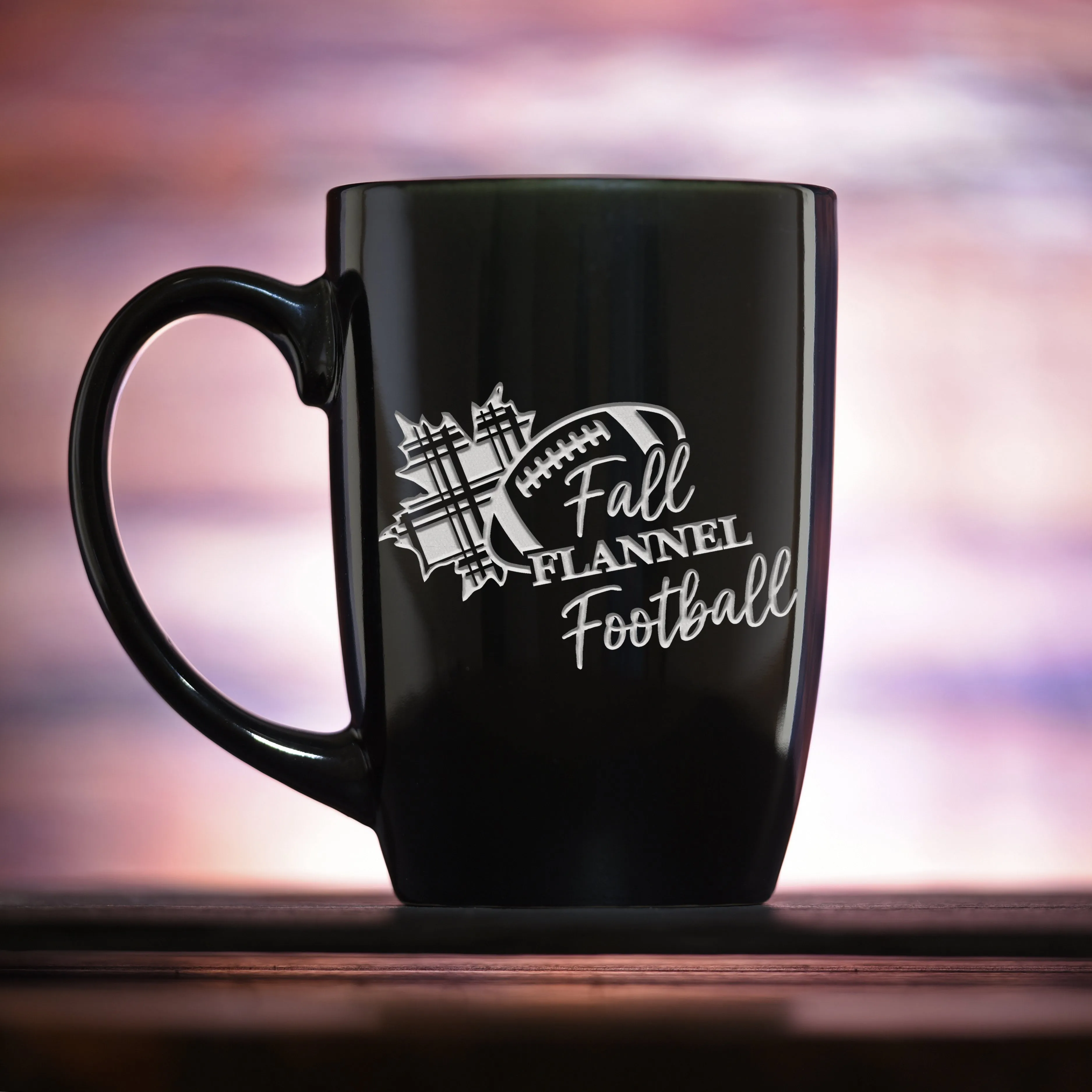 Fall Flannel Football Coffee Mug