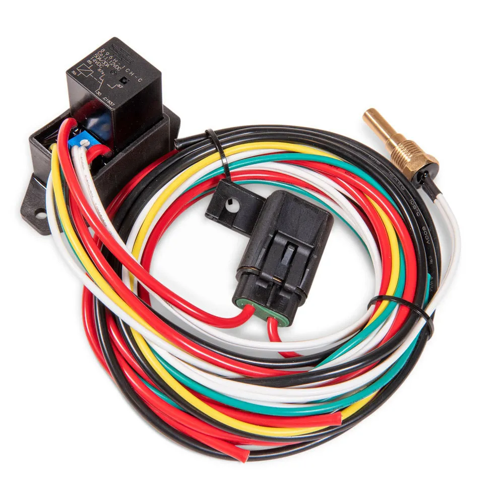 Flex-A-Lite Adjustable Fan Controller - 160-220 Degree F Activation Range - Screw-In Temperature Sensor - Harness